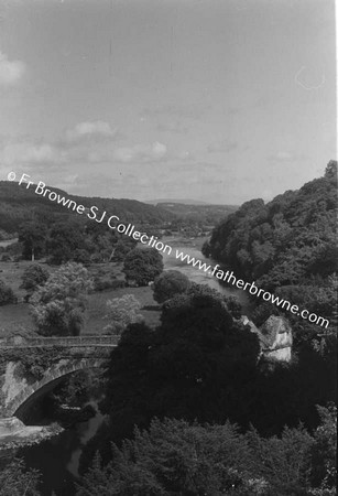 LISMORE CASTLE  THE RIVER FROM EAST WINDOW OF DRAWING ROOM